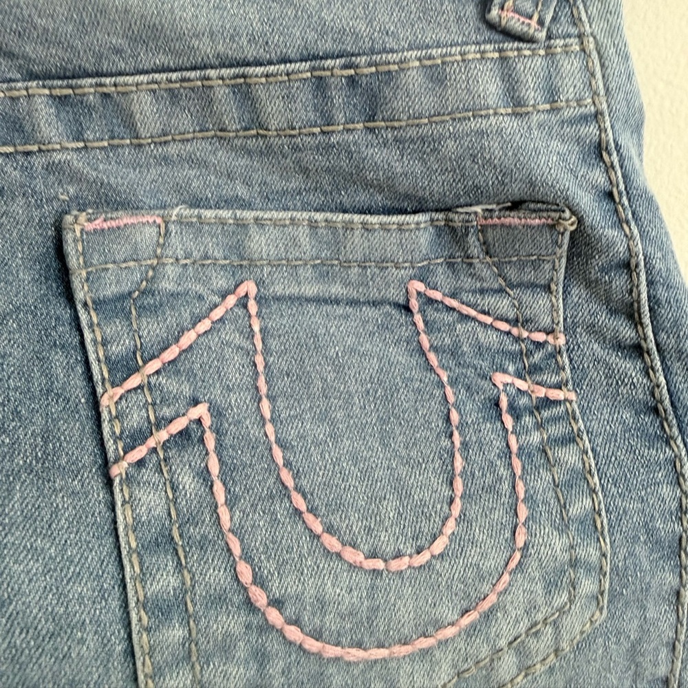 True Religion Kids Jeans with Pink Stitching